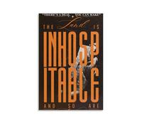 Mitski - Poster da parete impermeabile con scritta "The Land Is Inhospitable And So Are We We", adatto per ufficio, camera da letto, soggiorno, 40 x 60 cm, senza cornice