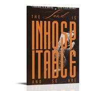 Mitski - Poster da parete impermeabile con scritta "The Land Is Inhospitable And So Are We We", adatto per ufficio, camera da letto, soggiorno, poster 60 x 90 cm, con cornice