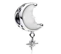 MITSOKU Charm La Luna Argento 925 Perline Pendenti per Bracciali e Collane Gioielli Regali per Donne