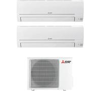 MITSUBISHI Climatizzatore Dual Split Inverter 9000 + 12000 Btu /h Condizionatore con Pompa di Calore Classe A++/A+ Gas R32 (Unità Interna + Unità Esterna) - M...