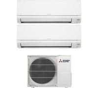 MITSUBISHI Climatizzatore Dual Split Inverter 9000 + 9000 Btu Condizionatore con Pompa di Calore Classe A++/A+ Gas R32 (Unità Interna + Unità Esterna ) - MSZ-...
