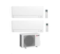 Mitsubishi Climatizzatore Dual Split Linea Plus MSZ-AY VGK 9+12 con MXZ-2F53VF Inverter R-32 Wi-Fi