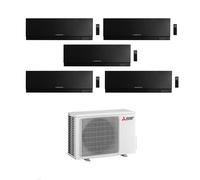 Mitsubishi Climatizzatore Penta Split Kirigamine Zen MSZ-EF Nero 9+12+12+12+12 con MXZ-5F102VF Inverter R32 WiFi