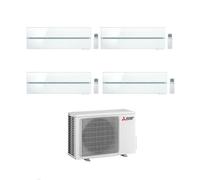 Mitsubishi Climatizzatore Quadri Split Kirigamine MSZ-LN Bianco 9+9+9+9 con MXZ-4F72VF4 Inverter R-32 Wi-Fi Classe A++