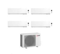 Mitsubishi Climatizzatore Quadri Split Kirigamine Zen MSZ-EF Bianco 9+9+9+9 con MXZ-4F72VF Inverter R32 WiFi Classe A++