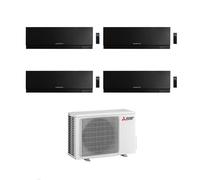 Mitsubishi Climatizzatore Quadri Split Kirigamine Zen MSZ-EF Nero 9+9+12+12 con MXZ-4F80VF Inverter R32 WiFi
