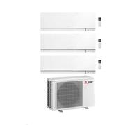 Mitsubishi Climatizzatore Trial Split Kirigamine Zen MSZ-EF Bianco 12+12+18 con MXZ-3F68VF Inverter R32 WiFi