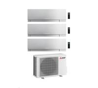 Mitsubishi Climatizzatore Trial Split Kirigamine Zen MSZ-EF Silver 9+12+18 con MXZ-3F68VF Inverter R32 WiFi Classe A++