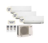 Mitsubishi Electric Trialsplit 9000+9000+12000BTu MXZ-3HA50VF + MSZ-DW25VF + MSZ-DW25VF + MSZDW35VF condizionatore fisso Mitsubishi Electric