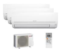 Mitsubishi Electric Trialsplit 9000+9000+9000BTu MSZ-HR25VFK + MSZ-HR25VFK + MSZ-HR25VFK + MXZ-3HA50VF condizionatore fisso Mitsubishi Electric