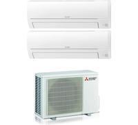 Mitsubishi MSZ-HR25VF + MSZ-HR35VF + MXZ-2HA40V - Climatizzatore 9000 + 1200 btu, dual split, pompa di calore, Classe energetica A++/A+