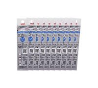 Mitsubishi Pencil Jetstream Edge SXR20328.33 Ricariche per penna a sfera, 0,28, blu, 10 pezzi