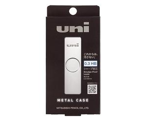 Mitsubishi Pencil Mechanical Smudge-Proof Leads uni Metal Case 0.3 HB ULSM03HB