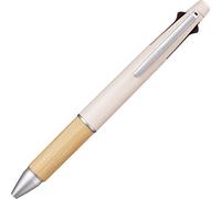 三菱鉛筆 Mitsubishi Pencil MSXE5200B5.45 - Penna multifunzione Jet Stream 4 & 1, in bambù, 0,5, colore: Beige