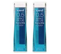 Mitsubishi Pencil Uni Nano Diamond Color Mine 0,5 mm Blu Menta Set di 2