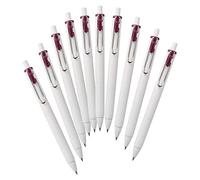 Mitsubishi Pencil Uniball One 0.38 Penna a sfera gel, Bordeaux Nero, 10 pezzi