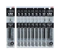Mitsubishi Pencil Uniball Signo 307 - Ricarica da 0,5 mm, 10 pezzi, colore: nero