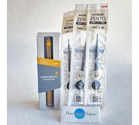 MITSUBISHI PENTIL uniball ZENTO Signature Model 0,5 mm Stone Brass & Refill set