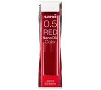 Mitsubishi - Set di 2 mine colorate Uni Nano Diamond, 0,5 mm, colore: rosso