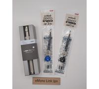 MITSUBISHI uniball ZENTO Signature Model 0,7 mm oro + ricariche 0,5 mm nero e...