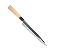 MITSUMOTO SAKARI Coltello da Sashimi Giapponese da 26 cm, Coltello Yanagiba in Lega di Tungsteno, Coltelli da Cucina Professionali Forgiato a Mano (Manico in Fraxinus Mandshurica)