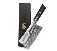 MITSUMOTO SAKARI Coltello per Ossi 17 cm, Coltello Acciaio Polvere 8CR18MOV | Coltello da Cucina Damasco di Qualità Professionale, Manico G10 Ergonomico, Ideale per Tagliare Ossa e Carne