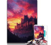 Mittelalterliche Burg Puzzle 1000 Teile für Teenager Geschenke, Spielzeug Lernspiele Stressabbau Tolle Geschenke und Spielzeuge 38x26cm