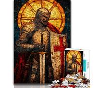 Mittelalterliche Ritter-Puzzles mit 1000 Teilen für Erwachsene und Jugendliche, anspruchsvolles Spiel und Familienspiel, ideal als Geschenk für die ganze Familie, 38x26cm