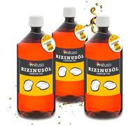 mituso Olio di ricino - 100% puro olio spremuto a freddo, nativo Ph. Eur., siero per ciglia, olio per capelli, cura naturale dei capelli (1000 ml (confezione da 3)