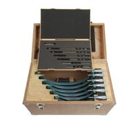 Mitutoyo 103-909 - Micrometro da esterno, con attacco a cricchetto, raggio di 6 cm, graduazione 0,0001" (6 pezzi)