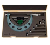 Mitutoyo 104 - 137 fuori micrometro con 6 Incudini intercambiabili e 5 standard, 0-15,2 cm Range, 0 cm Graduation