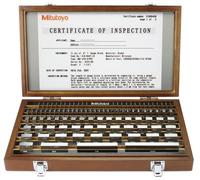 Mitutoyo 516-943-10, Serie blocchetti di riscontro, 103 Blocchi, Grado 1, Acciaio, Certificato di Ispezione, ISO, Metrico