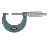 Mitutoyo Micrometro a 112 punte serie 112-237 con punta in metallo duro, 30 gradi, gamma 0-2,5 cm, graduazione 0,01 cm