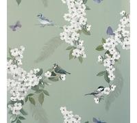 Mitzu Motivo Uccello Piuma Floreale World Of Wallpaper - Color Ocra E Salvia
