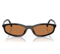 Miu Miu 0mu A06s Occhiali Da Sole Donna Nero Ovali Marrone 54mm
