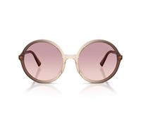 Miu Miu 0mu B02s Occhiali Da Sole Donna Marrone Rotondo Rosa 59mm