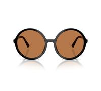 Miu Miu 0mu B02s Occhiali Da Sole Donna Nero Rotondo Marrone 59mm