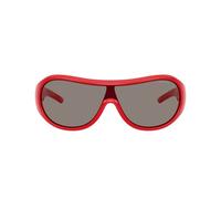 Miu Miu 0mu B14su Occhiali Da Sole Donna Rosso Mascherina Grigio 33mm