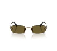 Miu Miu 0mu B50s Occhiali Da Sole Donna Oro Rettangolari Marrone 52mm