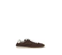 Miu Miu Brown Calf Leather Bos Taurus Low Top Sneakers - EU37.5/US7.5