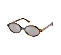 Miu Miu Donna Miu Miu MU 04ZS VAU07F Occhiali da sole Acetato Tartaruga Grigio Rotonda Specchiate