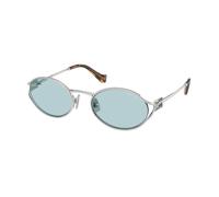 Miu Miu Donna Miu Miu MU 52YS 1BC20R Occhiali da sole Metallo Argento Blu Rotonda Normale