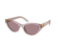 Miu Miu Donna Miu Miu MU A04S 12W20I Occhiali da sole Acetato Viola Marrone Farfalla Normale