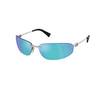 Miu Miu Donna Miu Miu MU A50S 1BC10K Occhiali da sole Metallo Argento Verde Rotonda Specchiate