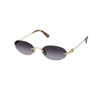 Miu Miu Donna Miu Miu MU A54S ZVN5D1 Occhiali da sole Metallo Oro Grigio Rotonda Normale Sfumato