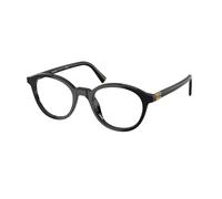 Miu Miu Donna MU 02WV 16K1O1 Montature da vista Acetato Nero Trasparente Rotonda Normale