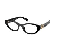 Miu Miu Donna MU 03WV 16K1O1 Montature da vista Acetato Nero Trasparente Geometrica Normale