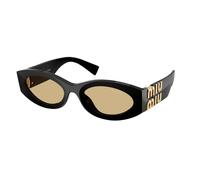 Miu Miu Donna MU 11WS 16K10R Occhiali da sole Acetato Nero Giallo Rotonda Normale