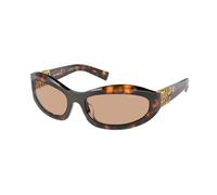 Miu Miu Donna MU 14ZS 14L90H Occhiali da sole Acetato Tartaruga Marrone Geometrica Normale