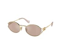 Miu Miu Donna MU 52YS ZVN20F Occhiali da sole Metallo Oro Rosa Rotonda Normale Specchiato